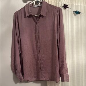 Calvin Klein Dusty Rose Button-Up Shirt